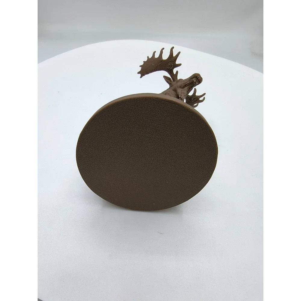 Hunters Hideout 3D Printed Moose Tabletop Figurine Brown Wildlife Decor 5.5in